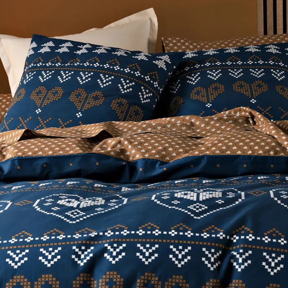 Becquet Linge de lit esprit point de croix< Les Matières|Housse De Couette