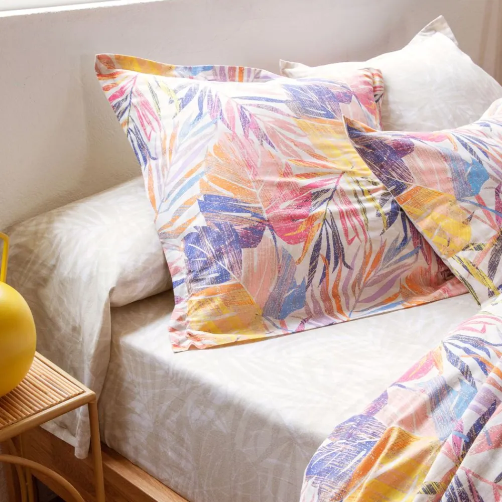 Becquet Linge de lit feuillage tropical - CRÉATION< Housse De Couette|Linge De Lit Fantaisie, Linge De Lit Brodé