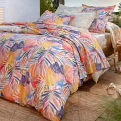 Becquet Linge de lit feuillage tropical - CRÉATION< Housse De Couette|Linge De Lit Fantaisie, Linge De Lit Brodé