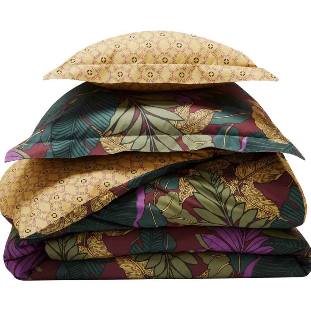 Becquet Linge de lit feuillage tropical - CRÉATION< Les Matières