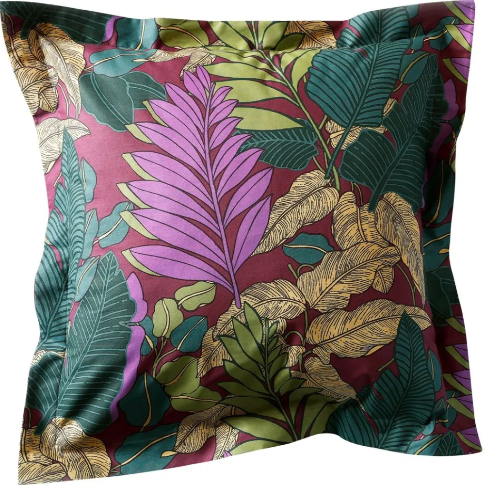 Becquet Linge de lit feuillage tropical - CRÉATION< Les Matières