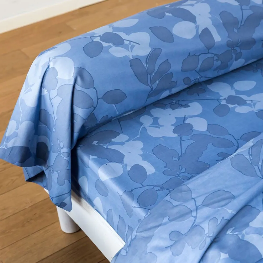 Becquet Linge de lit feuilles en camaïeu - CRÉATION< Les Matières