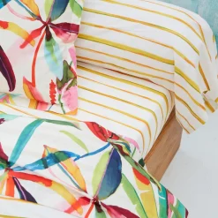 Becquet Linge de lit feuilles multicolores< Housse De Couette|Linge De Lit Fantaisie, Linge De Lit Brodé