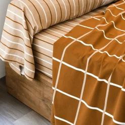 Becquet Linge de lit flanelle carreaux et rayures - CRÉATION<Enfant Linge De Lit Ado, Housse De Couette|Housse De Couette