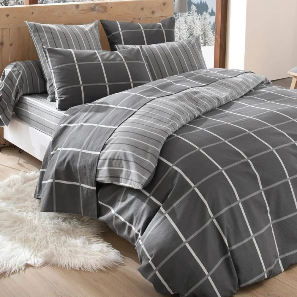 Becquet Linge de lit flanelle carreaux et rayures - CRÉATION<Enfant Linge De Lit Ado, Housse De Couette|Housse De Couette