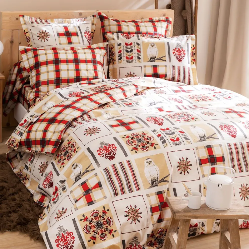 Becquet Linge de lit flanelle effet patchwork - CRÉATION< Housse De Couette|Linge De Lit Fantaisie, Linge De Lit Brodé