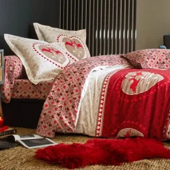 Becquet Linge de lit flanelle esprit chalet - CRÉATION< Les Matières|Housse De Couette