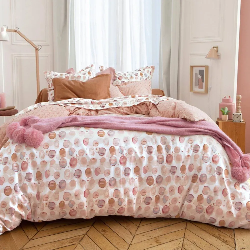 Becquet Linge de lit flanelle motifs poudrés - CRÉATION< Les Matières|Housse De Couette