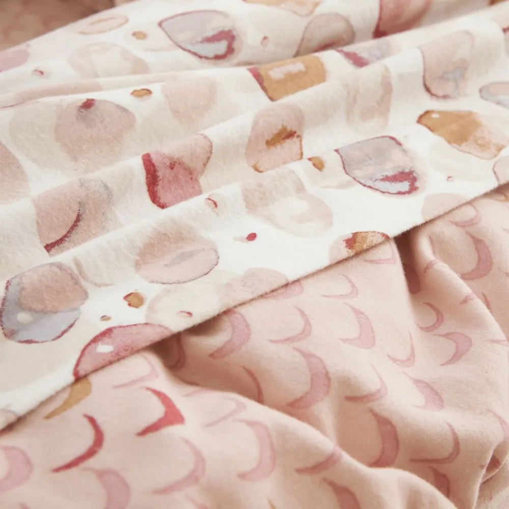 Becquet Linge de lit flanelle motifs poudrés - CRÉATION< Les Matières|Housse De Couette