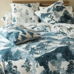 Becquet Linge de lit flanelle motif montagne - CRÉATION< Les Matières|Housse De Couette