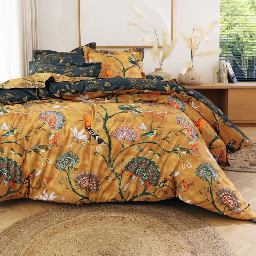 Becquet Linge de lit fleuri - CRÉATION< Les Matières|Housse De Couette