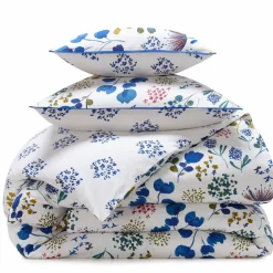 Becquet Linge de lit fleurs bleues - CRÉATION< Housse De Couette|Linge De Lit Fantaisie, Linge De Lit Brodé