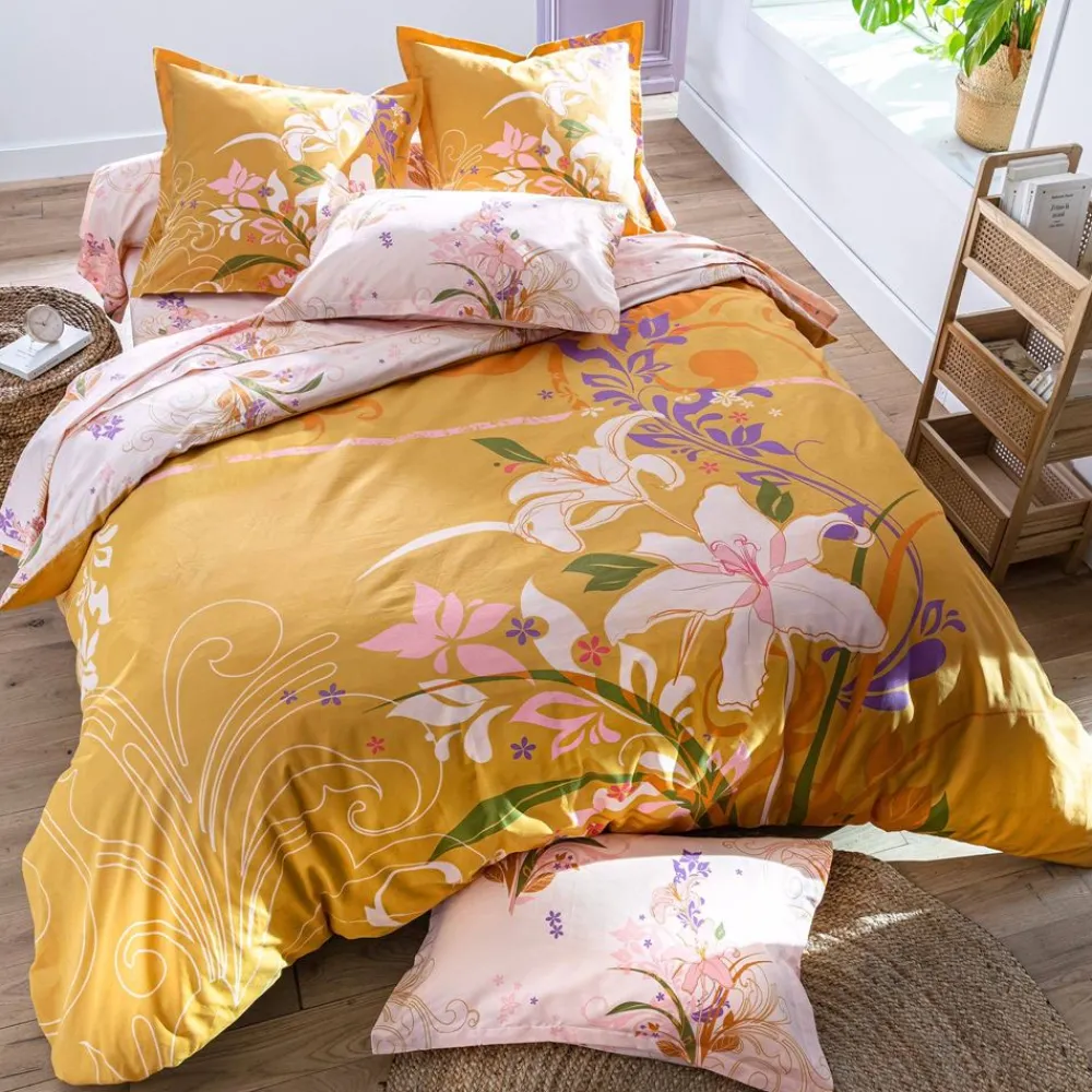 Becquet Linge de lit fleurs de lys - CRÉATION< Housse De Couette|Linge De Lit Fantaisie, Linge De Lit Brodé