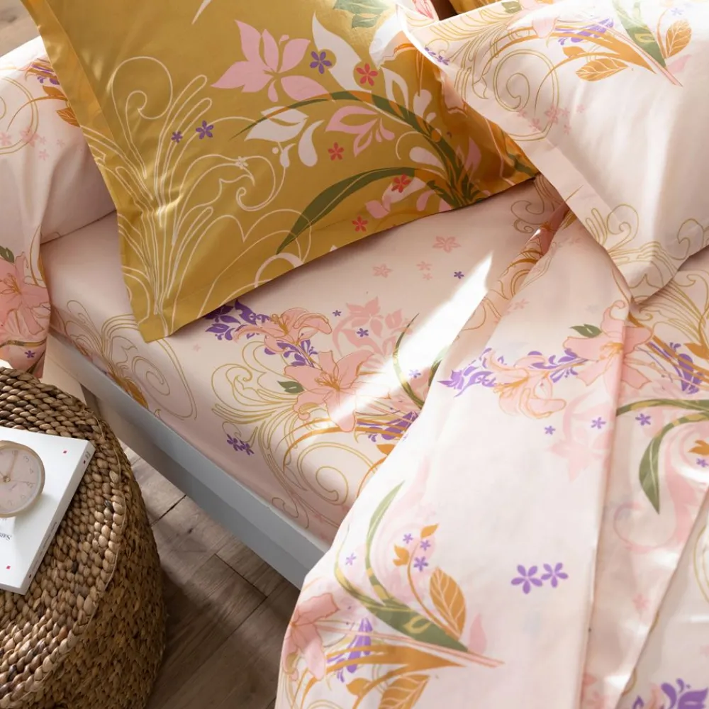 Becquet Linge de lit fleurs de lys - CRÉATION< Housse De Couette|Linge De Lit Fantaisie, Linge De Lit Brodé