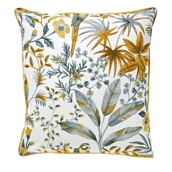 Becquet Linge de lit fleurs et perroquets - CRÉATION< Les Matières|Housse De Couette