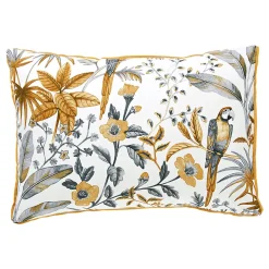 Becquet Linge de lit fleurs et perroquets - CRÉATION< Les Matières|Housse De Couette