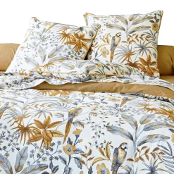 Becquet Linge de lit fleurs et perroquets - CRÉATION< Les Matières|Housse De Couette