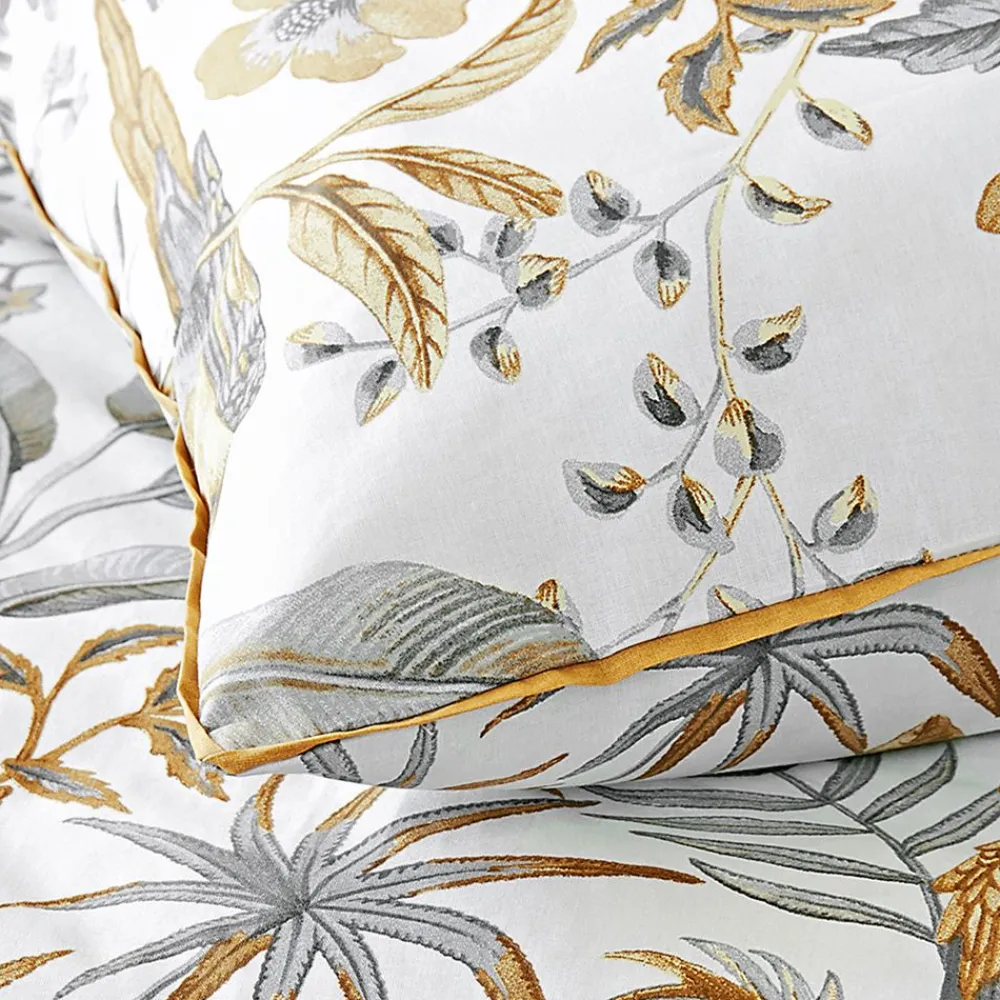 Becquet Linge de lit fleurs et perroquets - CRÉATION< Les Matières|Housse De Couette