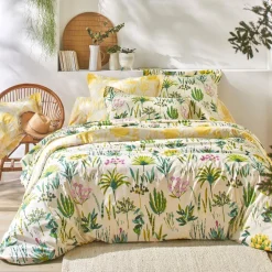 Becquet Linge de lit fleurs exotiques - CRÉATION< Housse De Couette|Linge De Lit Fantaisie, Linge De Lit Brodé