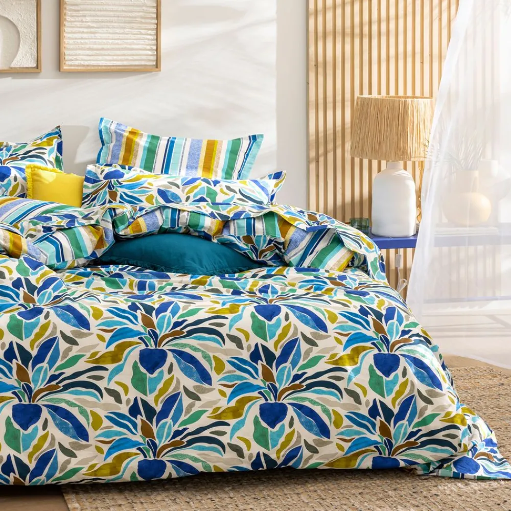Becquet Linge de lit fleurs multicolores - CRÉATION< Les Matières|Housse De Couette