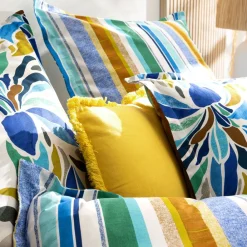 Becquet Linge de lit fleurs multicolores - CRÉATION< Les Matières|Housse De Couette