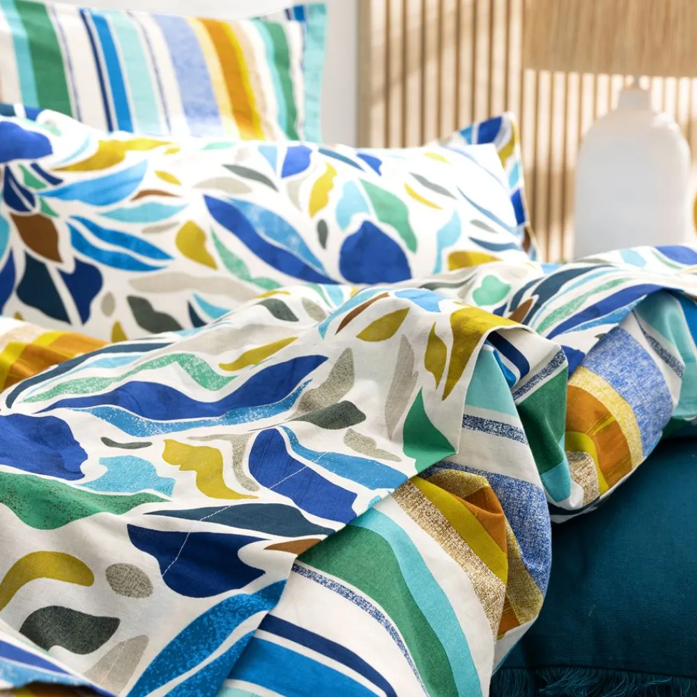 Becquet Linge de lit fleurs multicolores - CRÉATION< Les Matières|Housse De Couette