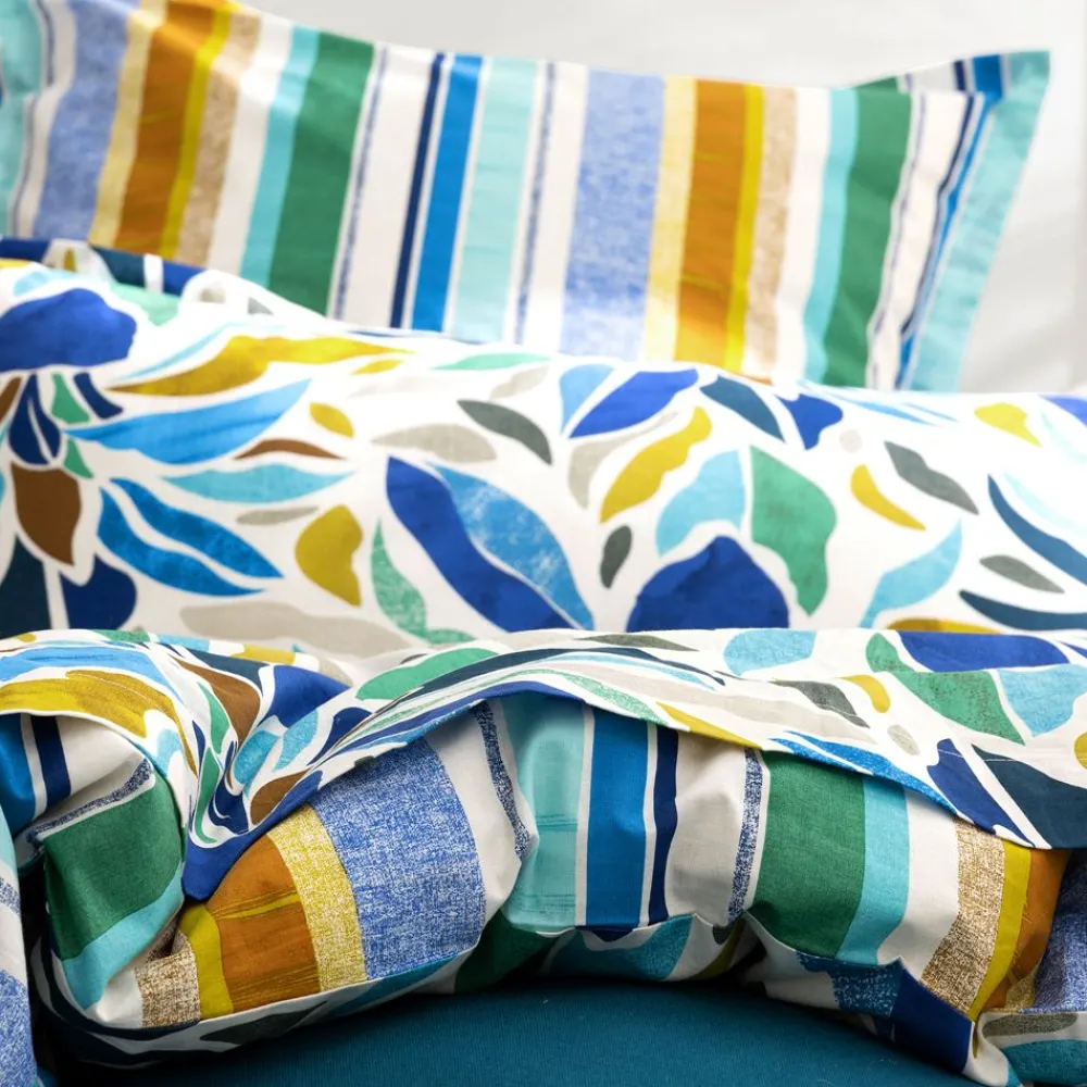 Becquet Linge de lit fleurs multicolores - CRÉATION< Les Matières|Housse De Couette