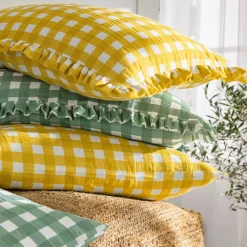 Becquet Linge de lit gaze de coton esprit vichy - CRÉATION< Housse De Couette|Linge De Lit Fantaisie, Linge De Lit Brodé