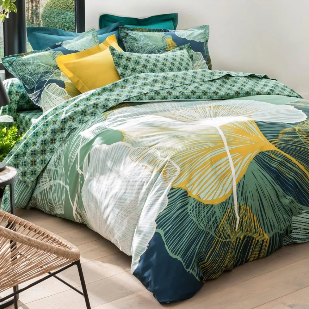 Becquet Linge de lit grandes fleurs tropicales - CRÉATION< Les Matières|Housse De Couette