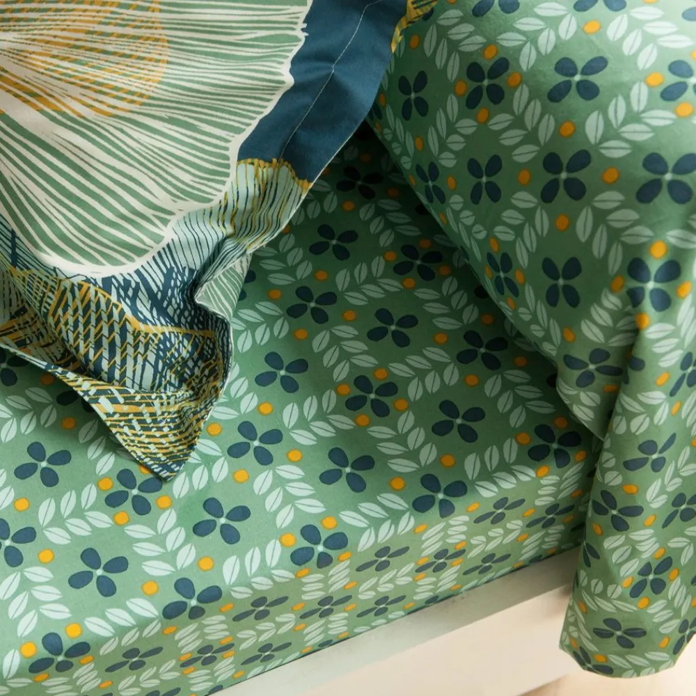 Becquet Linge de lit grandes fleurs tropicales - CRÉATION< Les Matières|Housse De Couette