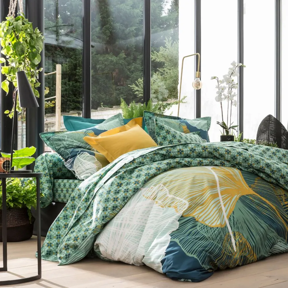 Becquet Linge de lit grandes fleurs tropicales - CRÉATION< Les Matières|Housse De Couette