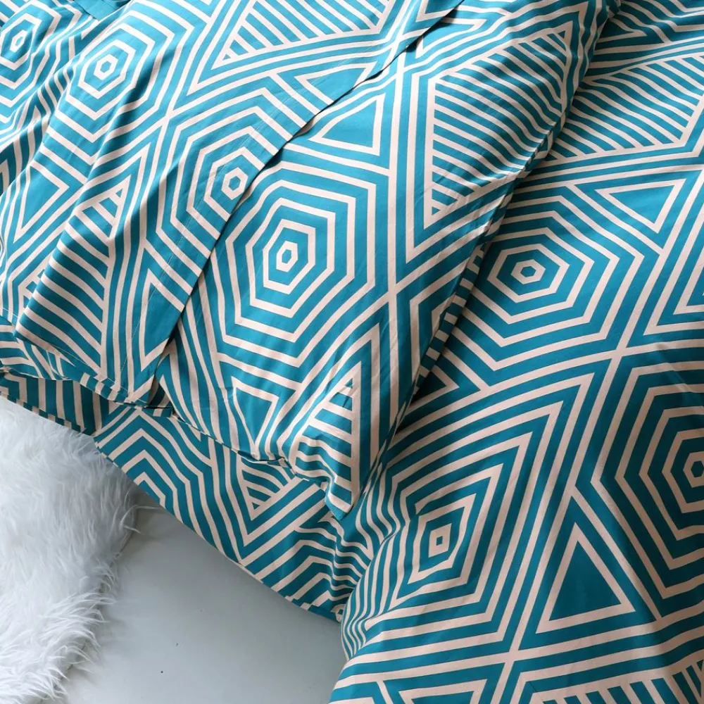 Becquet Linge de lit graphique bicolore - CRÉATION<Enfant Linge De Lit Ado, Housse De Couette|Housse De Couette