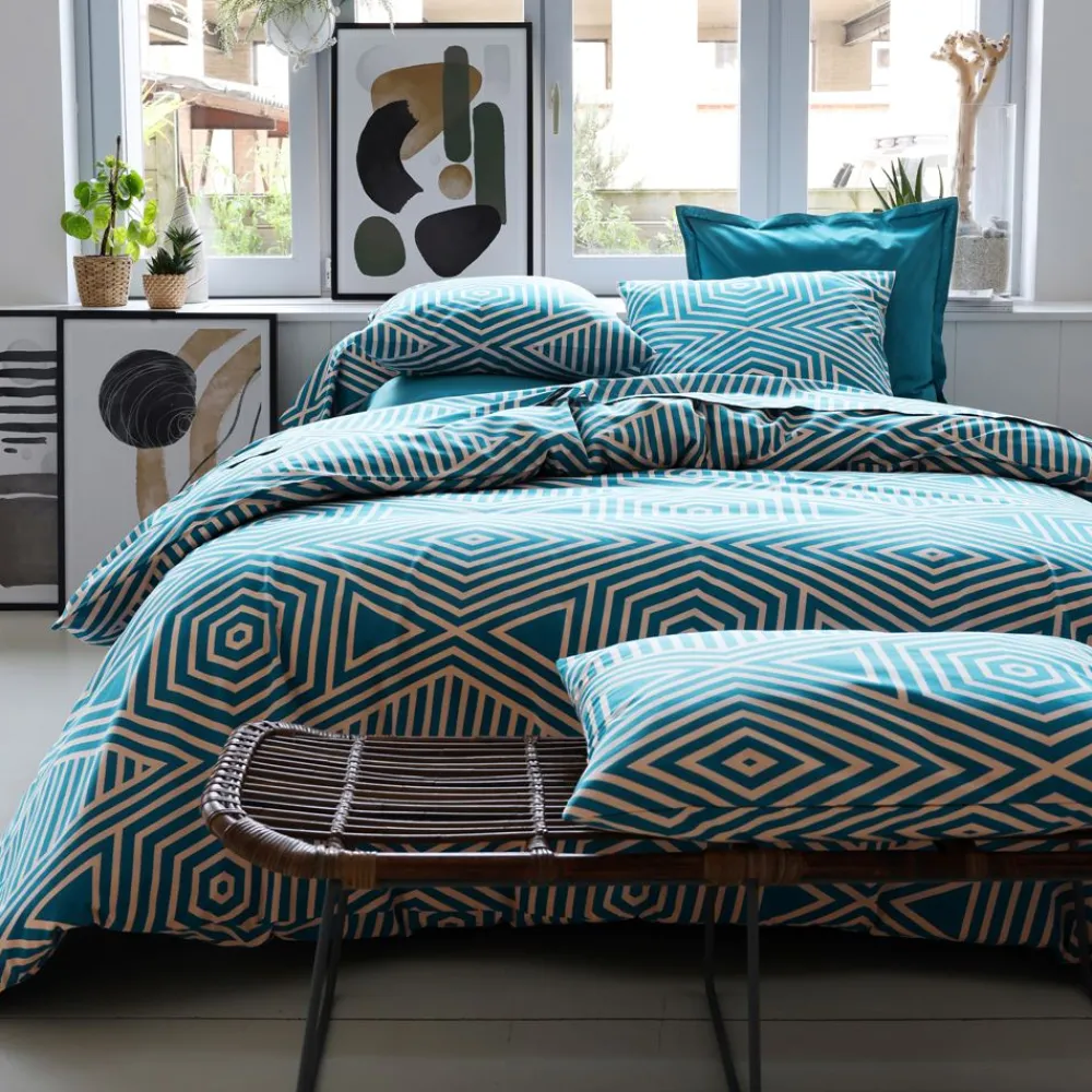 Becquet Linge de lit graphique bicolore - CRÉATION<Enfant Linge De Lit Ado, Housse De Couette|Housse De Couette