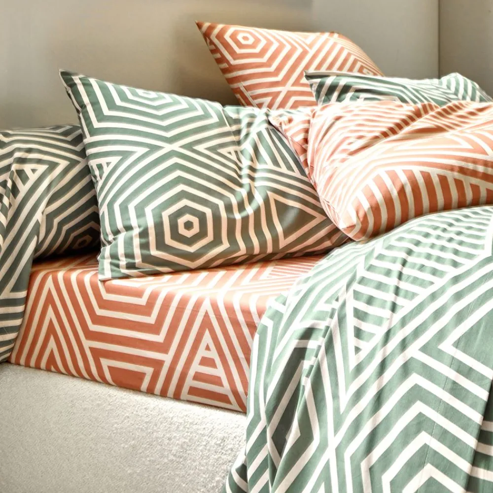 Becquet Linge de lit graphique bicolore - CRÉATION<Enfant Linge De Lit Ado, Housse De Couette|Housse De Couette