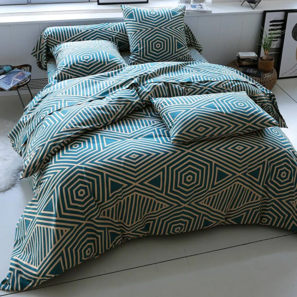 Becquet Linge de lit graphique bicolore - CRÉATION<Enfant Linge De Lit Ado, Housse De Couette|Housse De Couette