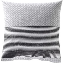 Becquet Linge de lit gris à carreaux et rayures - CRÉATION<Enfant Linge De Lit Ado, Housse De Couette|Les Matières
