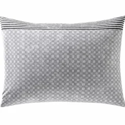 Becquet Linge de lit gris à carreaux et rayures - CRÉATION<Enfant Linge De Lit Ado, Housse De Couette|Les Matières