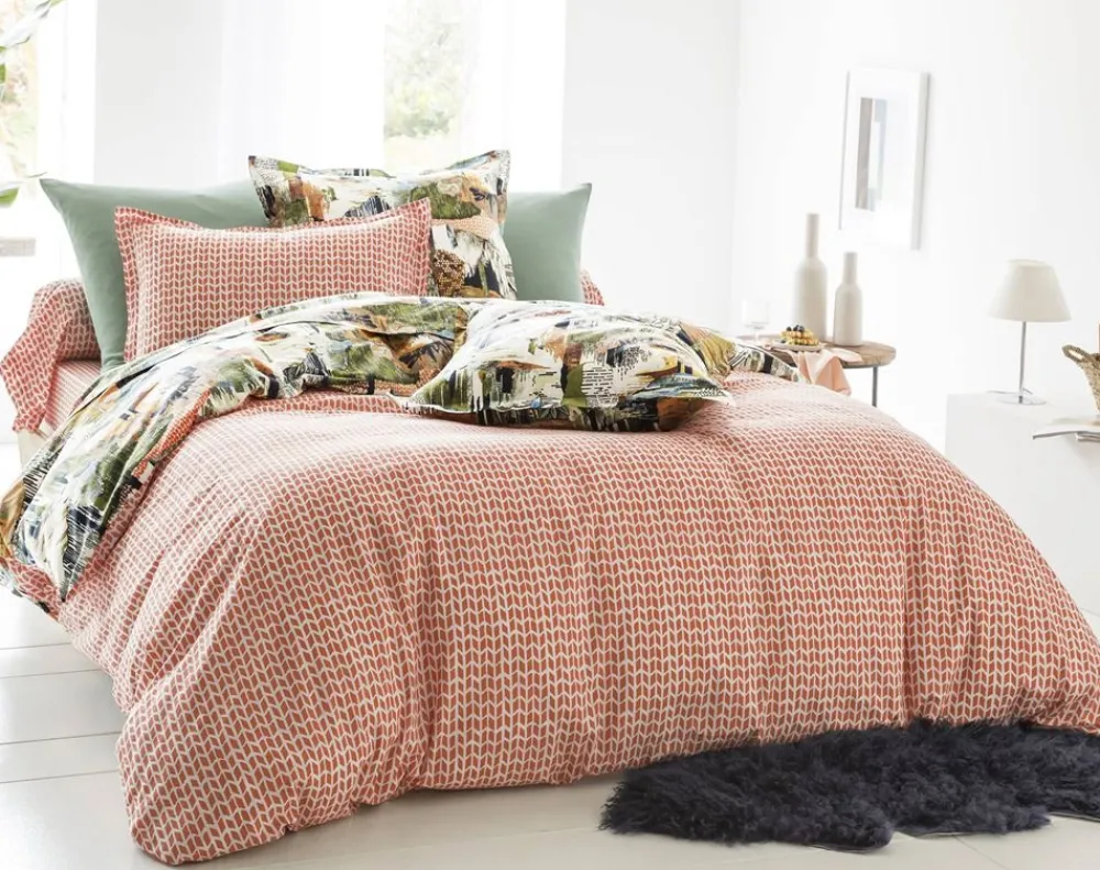 Becquet Linge de lit imprimé arbres multicolores - CRÉATION< Les Matières|Housse De Couette