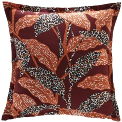 Becquet Linge de lit imprimé feuilles et motifs léopards - CRÉATION< Les Matières|Housse De Couette