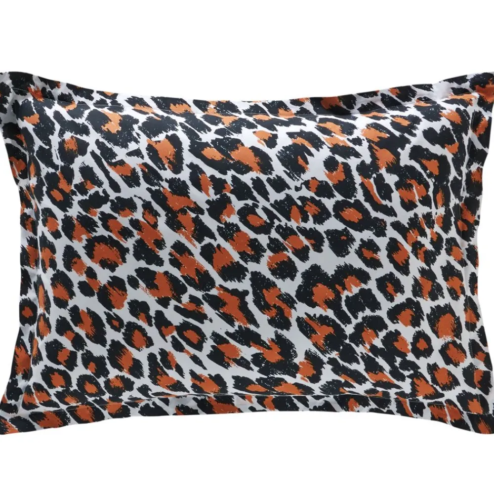 Becquet Linge de lit imprimé feuilles et motifs léopards - CRÉATION< Les Matières|Housse De Couette