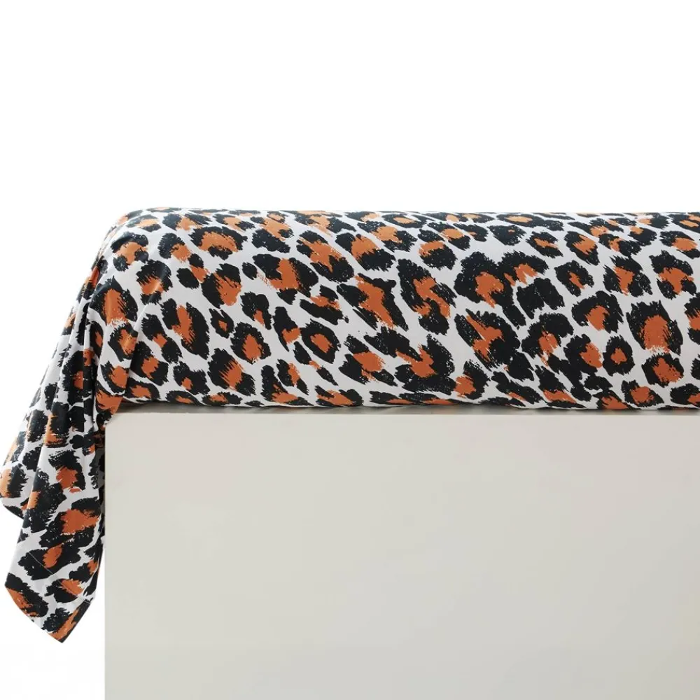 Becquet Linge de lit imprimé feuilles et motifs léopards - CRÉATION< Les Matières|Housse De Couette