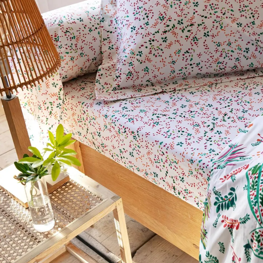Becquet Linge de lit imprimé oiseaux - CRÉATION< Housse De Couette|Linge De Lit Fantaisie, Linge De Lit Brodé