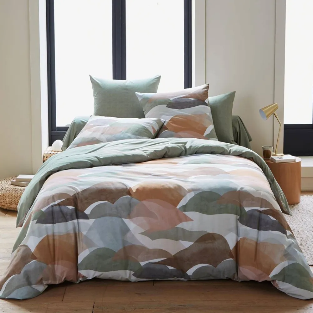 Becquet Linge de lit motif aquarellé - CRÉATION< Housse De Couette|Linge De Lit Fantaisie, Linge De Lit Brodé