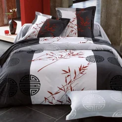 Becquet Linge de lit motif bambous - CRÉATION< Les Matières|Housse De Couette