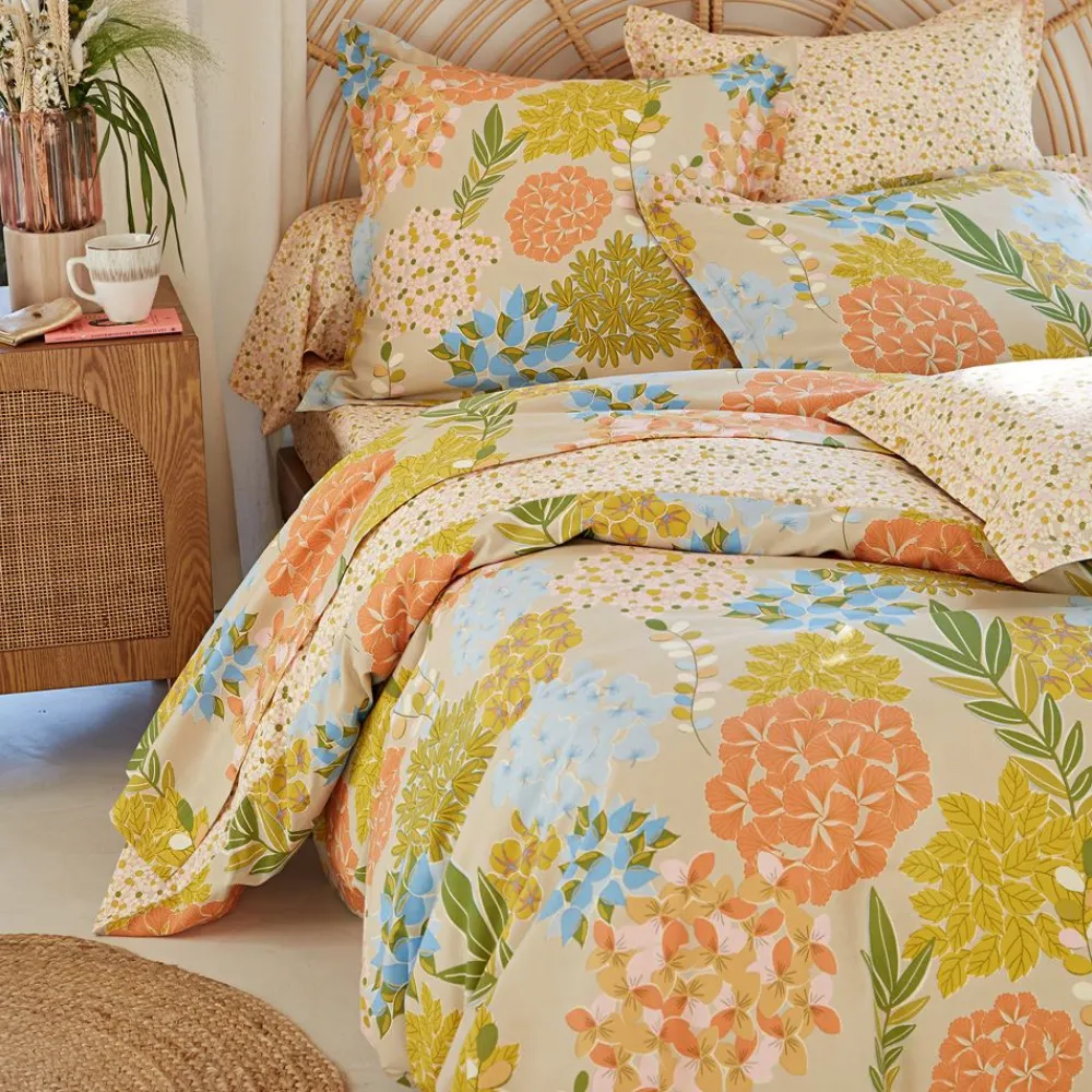 Becquet Linge de lit motif bouquet de fleurs - CRÉATION< Les Matières|Housse De Couette