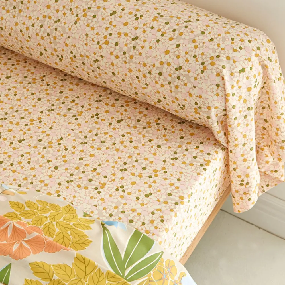 Becquet Linge de lit motif bouquet de fleurs - CRÉATION< Les Matières|Housse De Couette