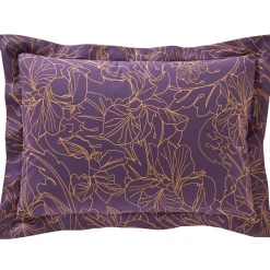 Becquet Linge de lit motif bouquets d'iris - CRÉATION< Housse De Couette