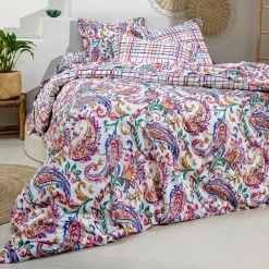 Becquet Linge de lit motif cachemire - CRÉATION< Housse De Couette|Linge De Lit Fantaisie, Linge De Lit Brodé