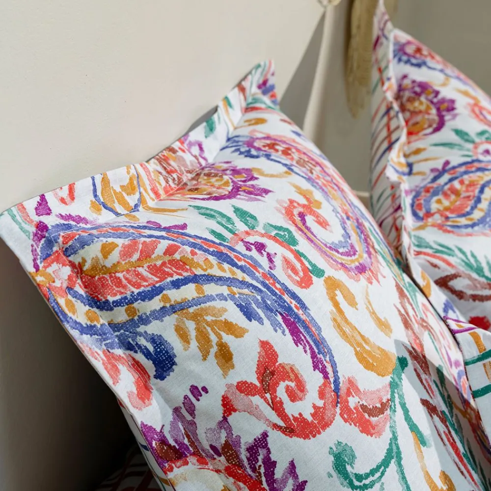 Becquet Linge de lit motif cachemire - CRÉATION< Housse De Couette|Linge De Lit Fantaisie, Linge De Lit Brodé