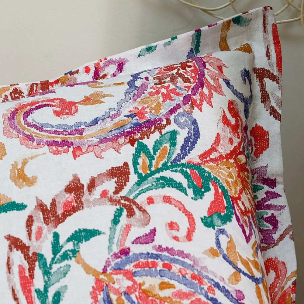 Becquet Linge de lit motif cachemire - CRÉATION< Housse De Couette|Linge De Lit Fantaisie, Linge De Lit Brodé